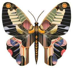 Wall Mural - PNG Butterfly illustration pattern modern.