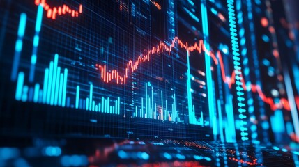 Poster - Analyzing financial trends global markets data visualization digital environment high-tech perspective insights for investors
