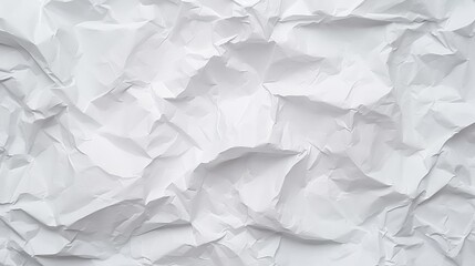 Poster - Crumpled White Paper Background Texture Ideal for Creative Projects, Graphic Designs, and Artistic Applications in Various Contexts