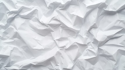 Poster - Crumpled White Paper Texture Background for Creative Design and Print Projects with a Soft and Natural Feel for Various Applications