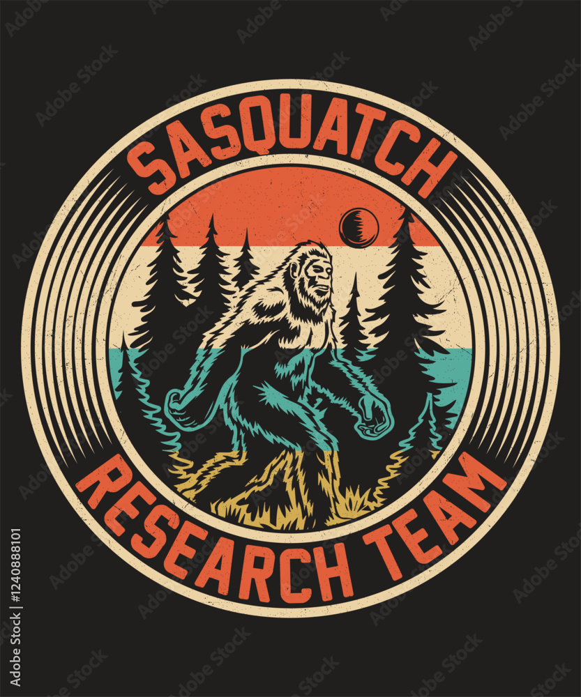 Bigfoot vector illustration, Sasquatch silhouette icon,Hairy wild man ...