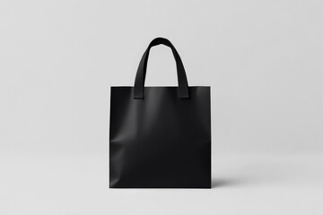 Poster - Matte black bag mockup displaying a sleek and modern design suitable for various branding needs