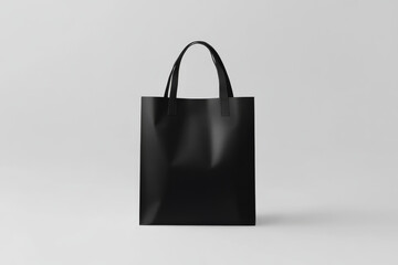 Poster - Matte black bag mockup ideal for branding and packaging presentations in minimalist design