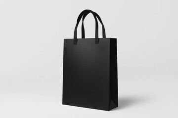 Poster - Matte black bag mockup for branding and packaging design projects in minimalistic style