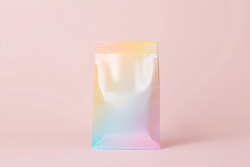 Poster - Elegant flat-style bag mockup displayed against a soft pink background for branding and packaging design
