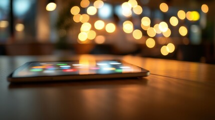 Poster - Minimalist Tablet with Blurred Background and High Contrast
