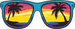 © Raihan - Hawaiian Sunglasses with Vacation Vibes Vector Illustration
