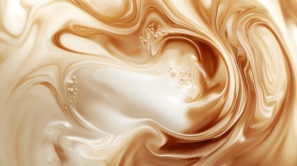 Poster - Caramel Swirls: Creamy Abstract Background Texture