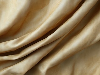 Poster - Close up of beige fabric with digital textures in realistic photography composition