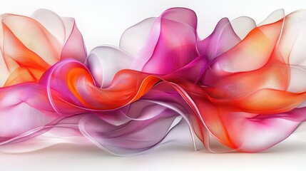 Poster - Realistic photography of dynamic gradients on a white background with abstract color patterns