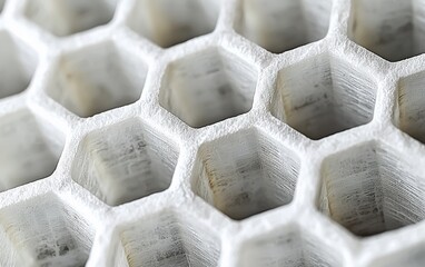 Poster - Close-up of 3D-printed honeycomb structure