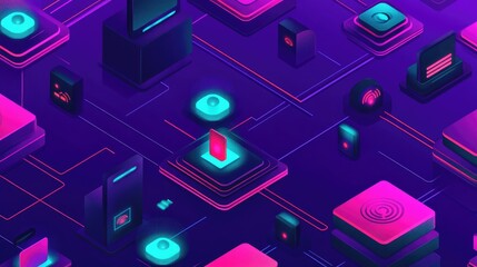 Poster - Industrial G network infrastructure connecting IoT devices for seamless machine-to-machine communication.