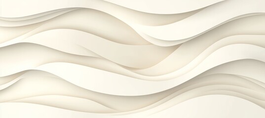 Poster - Seamless Minimalist Flowing Cream Waves A Gentle Texture Pattern for Elegant Design Backgrounds