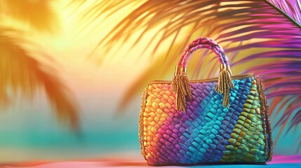 Poster - Vibrant Accessories in an Opulent Tropical Setting