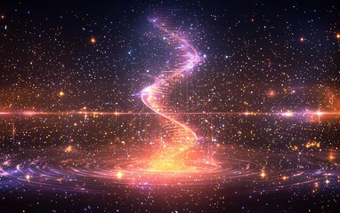 Poster - Cosmic spiral energy, space background, abstract art, science fiction