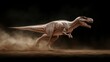 © Ai-Pixel - Dinosaur running through dusty terrain.