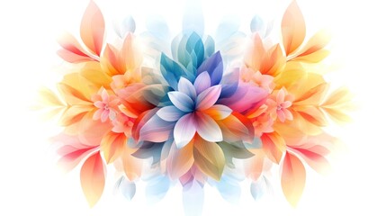 Poster - Colorful abstract floral design with soft textures and vibrant hues in 4K quality