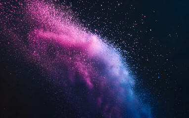 Wall Mural - colorful powder explosion on a dark background, holi festival concept