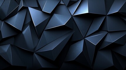 Poster - Dark blue geometric abstract background
