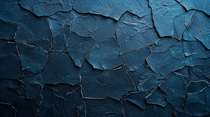 Aufkleber - Dark blue slate stone wall texture background
