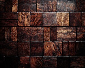 Poster - Dark wood block texture background design