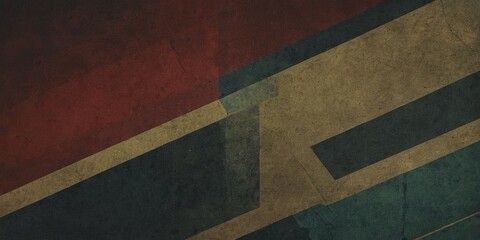 Aufkleber - A photo of a wall with a red stripe and a blue stripe