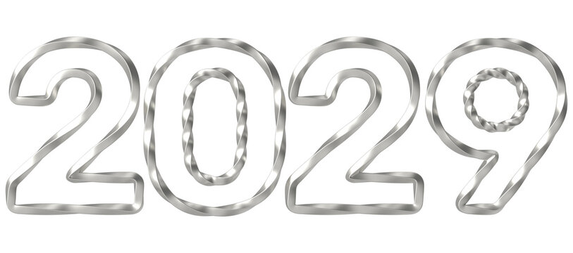 2029 Silver 3D Render