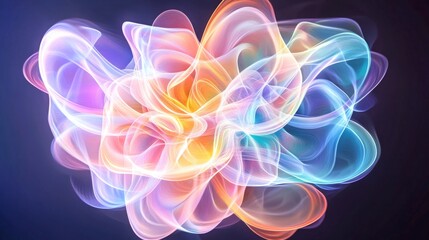 Poster - Colorful abstract swirl of light in a dynamic and vibrant display