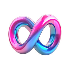 Poster - A vibrant iridescent infinity symbol design
