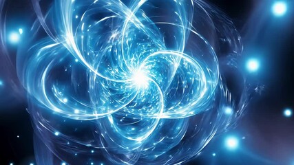 Poster - Exploring the beauty of atomic structures and energy in a captivating digital representation