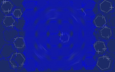 Wall Mural - abstract blurred technology futuristic hexagon overlapping background