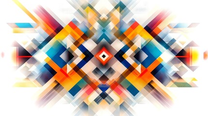 Poster - Abstract colorful geometric patterns create dynamic visual effects in modern art style