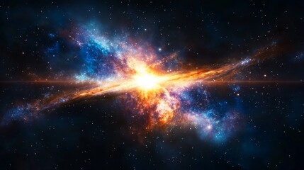 Wall Mural - stunning cosmic explosion captured in high-resolution footage from the depths of space
