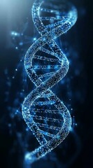 Aufkleber - Glowing DNA helix, science background, genetic research (1)