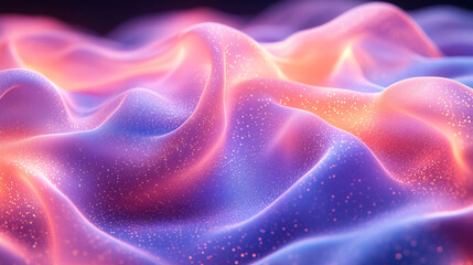 Poster - Vibrant waves of color and light create an abstract landscape in an artistic display