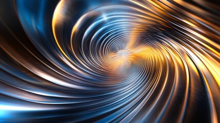 Poster - Dynamic swirling motion in metallic tones creates a mesmerizing visual experience in 4K