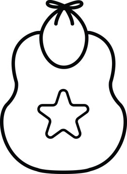 Baby bib icon. Baby food kids sign. Family apron toddler symbol. flat style.