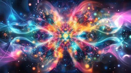 Poster - Vibrant abstract patterns created by swirling colors in high definition footage
