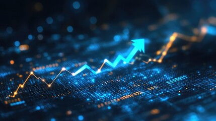 Poster - Digital Financial Growth Chart with Graphs and Data Visualization