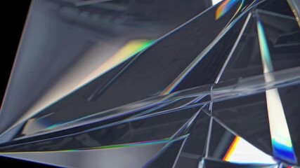 Poster - Vibrant patterns created by refraction in crystalline structures showcasing colors and light dynamics