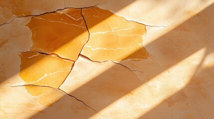 Poster - Aged wall textures interior natural light top-down view vintage aesthetic