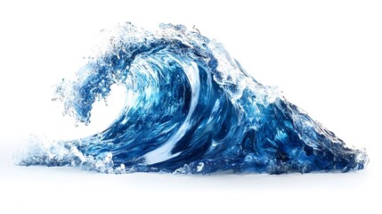 Poster - Beautiful Ocean Wave with Dynamic Splash and Clear Blue Water