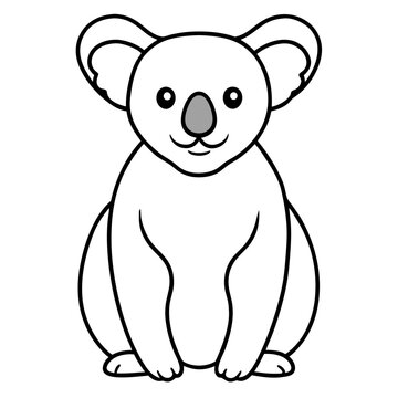 Koala Outline Art in Vector