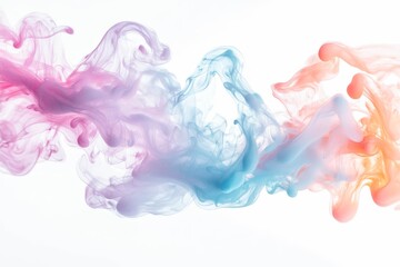 Poster - Abstract splash of colorful paint on white background.