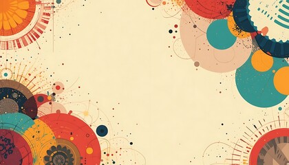Poster - Abstract Circular Design With Warm Color Palette