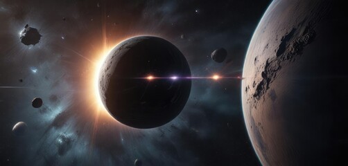 Wall Mural - mysterious void in the cosmos with a massive gravitational pull , gravity, cosmos