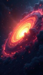 Wall Mural - supernova shockwave interacts with interstellar medium, supernovae, dark matter