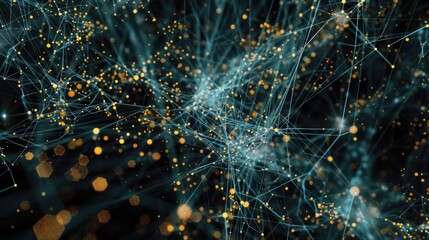 Poster - Explore a captivating visualization of millions of nodes and links, showcasing the intricate relationships and dynamics in a complex network structure.
