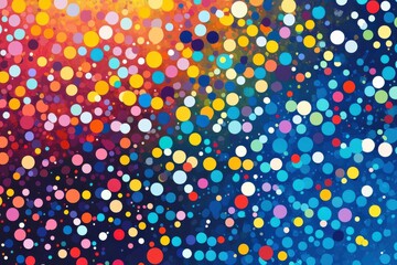Poster - Colorful random dots pattern for vibrant design projects and creative backgrounds in fun, playful themes