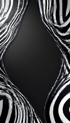 Poster - Abstract Black And White Swirling Lines Design